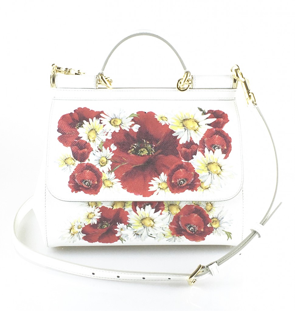 Dolce & Gabbana Sicily Bag with Poppies and Daisies