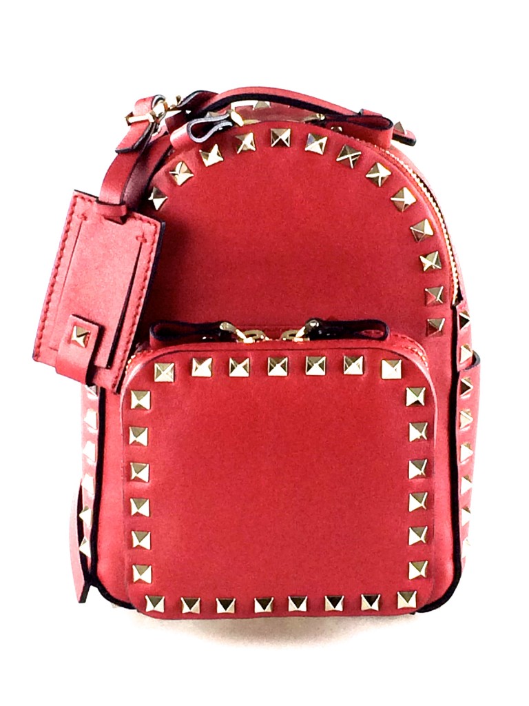 Valentino Mini Red Rockstud Backpack